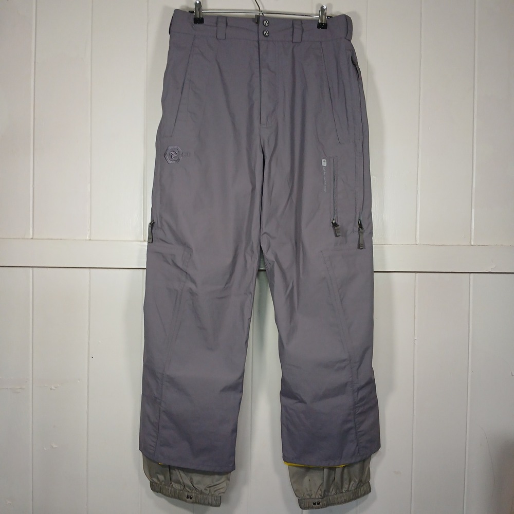 Burton Ronin Snowboard Pants Mens Small Grey Cargo Winter Ski Technical